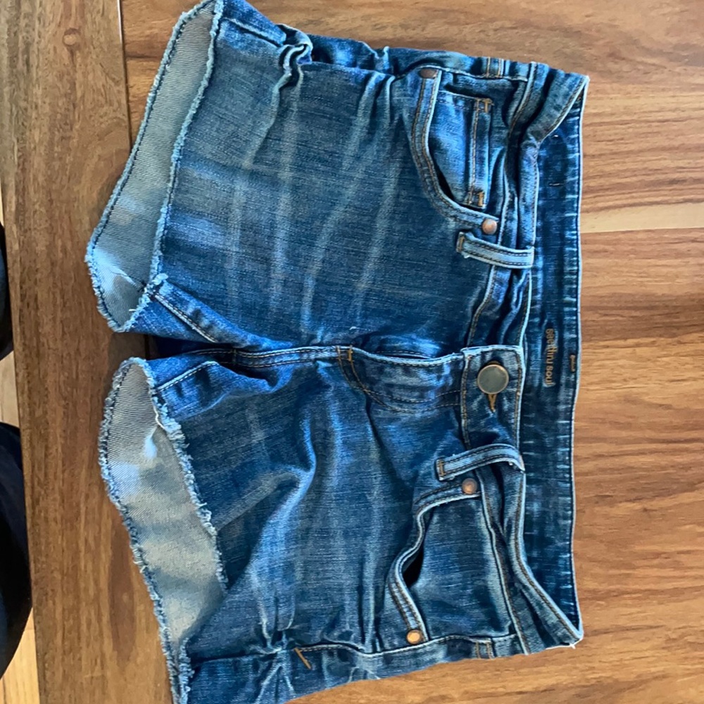 See Thru Soul denim shorts